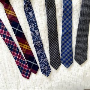 Lot of 6 Slim Neckties (3 Original Penguin)
